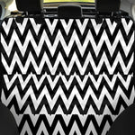 Black And White Zigzag Pattern Print Pet Car Back Seat Cover