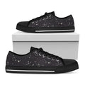 Black And White Zodiac Stars Print Black Low Top Sneakers