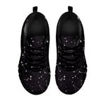 Black And White Zodiac Stars Print Black Sneakers
