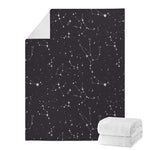 Black And White Zodiac Stars Print Blanket