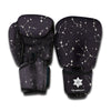 Black And White Zodiac Stars Print Boxing Gloves