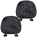 Black And White Zodiac Stars Print Car Headrest Covers