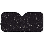 Black And White Zodiac Stars Print Car Sun Shade