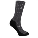 Black And White Zodiac Stars Print Crew Socks