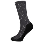 Black And White Zodiac Stars Print Crew Socks