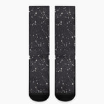 Black And White Zodiac Stars Print Crew Socks