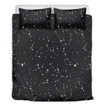 Black And White Zodiac Stars Print Duvet Cover Bedding Set
