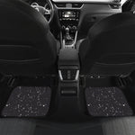 Black And White Zodiac Stars Print Front and Back Car Floor Mats