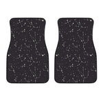 Black And White Zodiac Stars Print Front Car Floor Mats