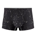 Black And White Zodiac Stars Print Men's Boxer Briefs