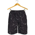 Black And White Zodiac Stars Print Men's Shorts