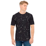 Black And White Zodiac Stars Print Men's T-Shirt