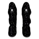 Black And White Zodiac Stars Print Muay Thai Shin Guard