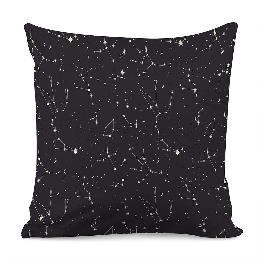 Black And White Zodiac Stars Print Pillow Cover