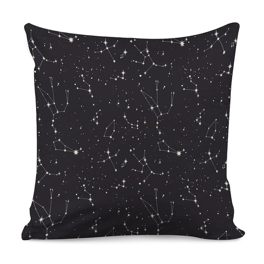 Black And White Zodiac Stars Print Pillow Cover