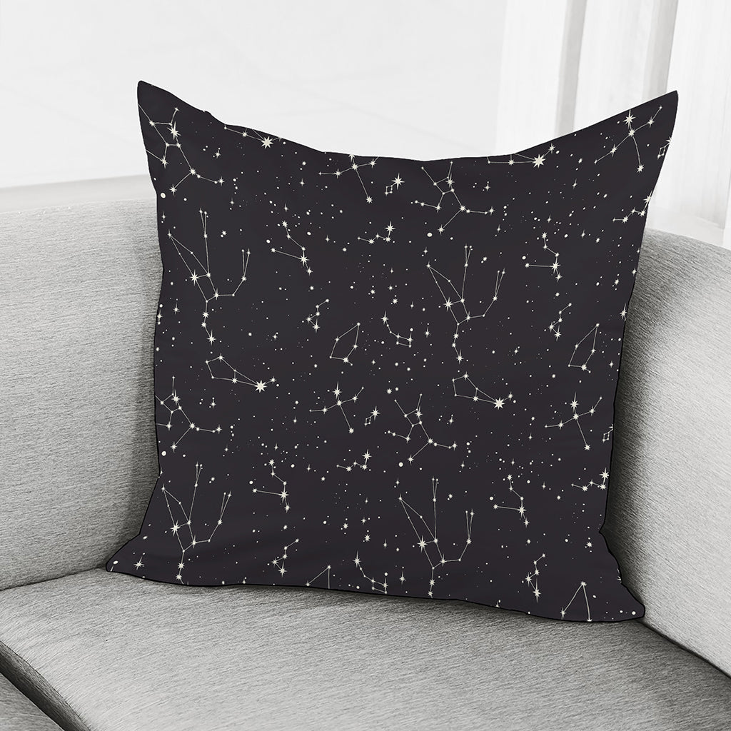 Black And White Zodiac Stars Print Pillow Cover