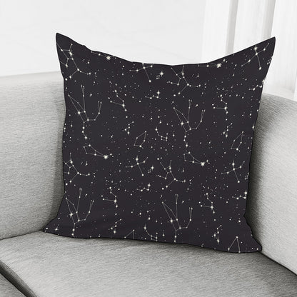 Black And White Zodiac Stars Print Pillow Cover