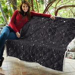 Black And White Zodiac Stars Print Quilt
