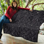 Black And White Zodiac Stars Print Quilt