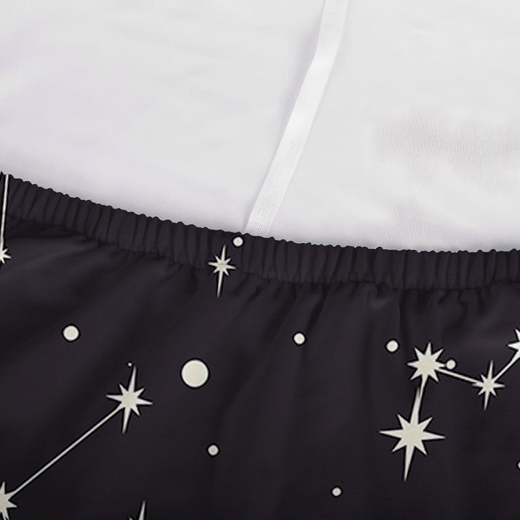 Black And White Zodiac Stars Print Sofa Cover