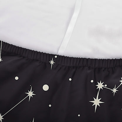 Black And White Zodiac Stars Print Sofa Cover
