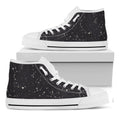 Black And White Zodiac Stars Print White High Top Sneakers