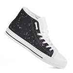 Black And White Zodiac Stars Print White High Top Shoes
