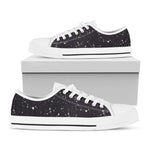 Black And White Zodiac Stars Print White Low Top Shoes