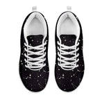 Black And White Zodiac Stars Print White Sneakers