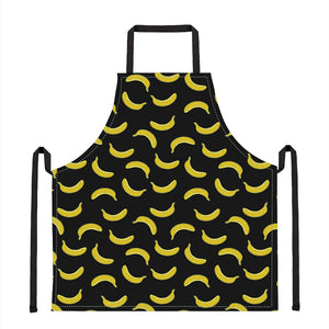 Black And Yellow Banana Pattern Print Apron