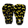 Black And Yellow Banana Pattern Print Boxing Gloves