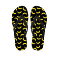 Black And Yellow Banana Pattern Print Flip Flops