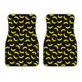 Black And Yellow Banana Pattern Print Front Car Floor Mats
