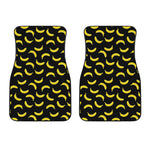 Black And Yellow Banana Pattern Print Front Car Floor Mats