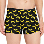 Black And Yellow Banana Pattern Print Men's Boxer Briefs
