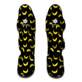 Black And Yellow Banana Pattern Print Muay Thai Shin Guards