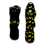 Black And Yellow Banana Pattern Print Muay Thai Shin Guard