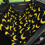 Black And Yellow Banana Pattern Print Pet Car Back Seat Cover