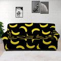 Black And Yellow Banana Pattern Print Sofa Cover