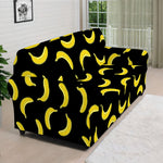 Black And Yellow Banana Pattern Print Sofa Cover