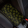 Black And Yellow Daffodil Pattern Print Car Center Console Cover
