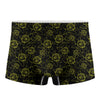 Black And Yellow Daffodil Pattern Print Men's Boxer Briefs