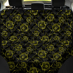 Black And Yellow Daffodil Pattern Print Pet Car Back Seat Cover