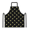 Black And Yellow Lightning Pattern Print Apron