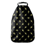 Black And Yellow Lightning Pattern Print Car Seat Organizers
