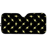 Black And Yellow Lightning Pattern Print Car Sun Shade