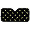 Black And Yellow Lightning Pattern Print Car Sun Shade