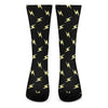 Black And Yellow Lightning Pattern Print Crew Socks