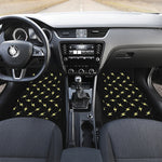 Black And Yellow Lightning Pattern Print Front and Back Car Floor Mats