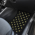 Black And Yellow Lightning Pattern Print Front and Back Car Floor Mats